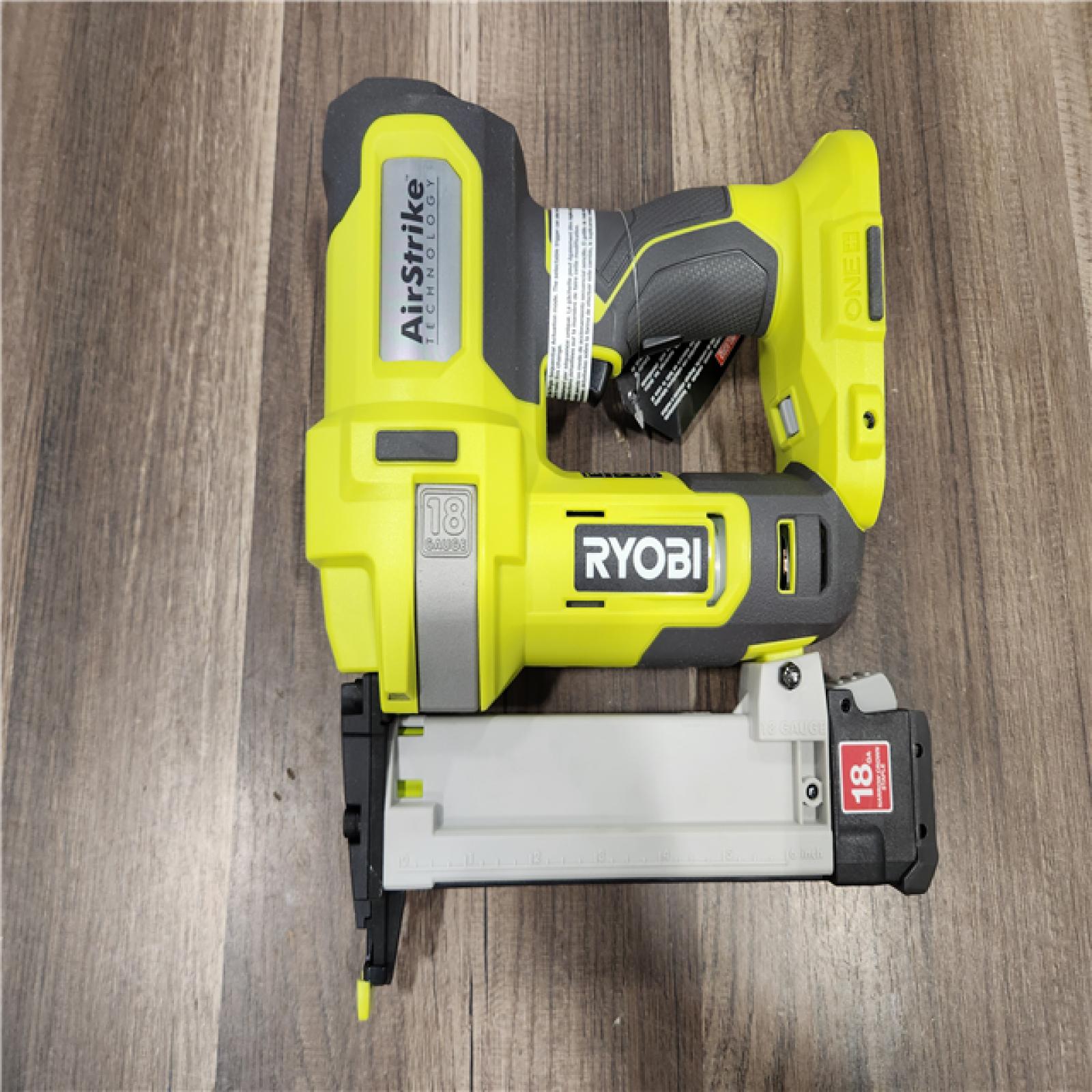 AS-IS - RYOBI ONE+ 18V 18-Gauge Cordless AirStrike Narrow Crown Stapler (Tool Only)