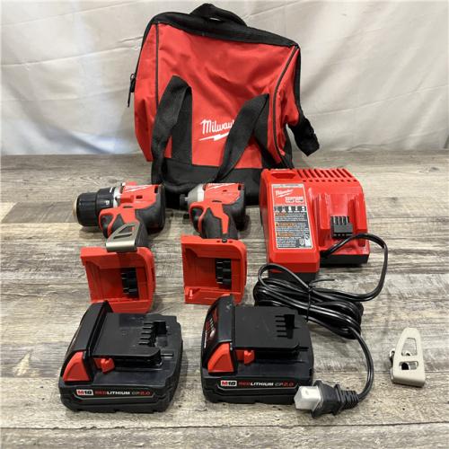 AS-IS Milwaukee 18V Lithium-Ion Brushless Cordless Compact Drill/Impact Combo Kit