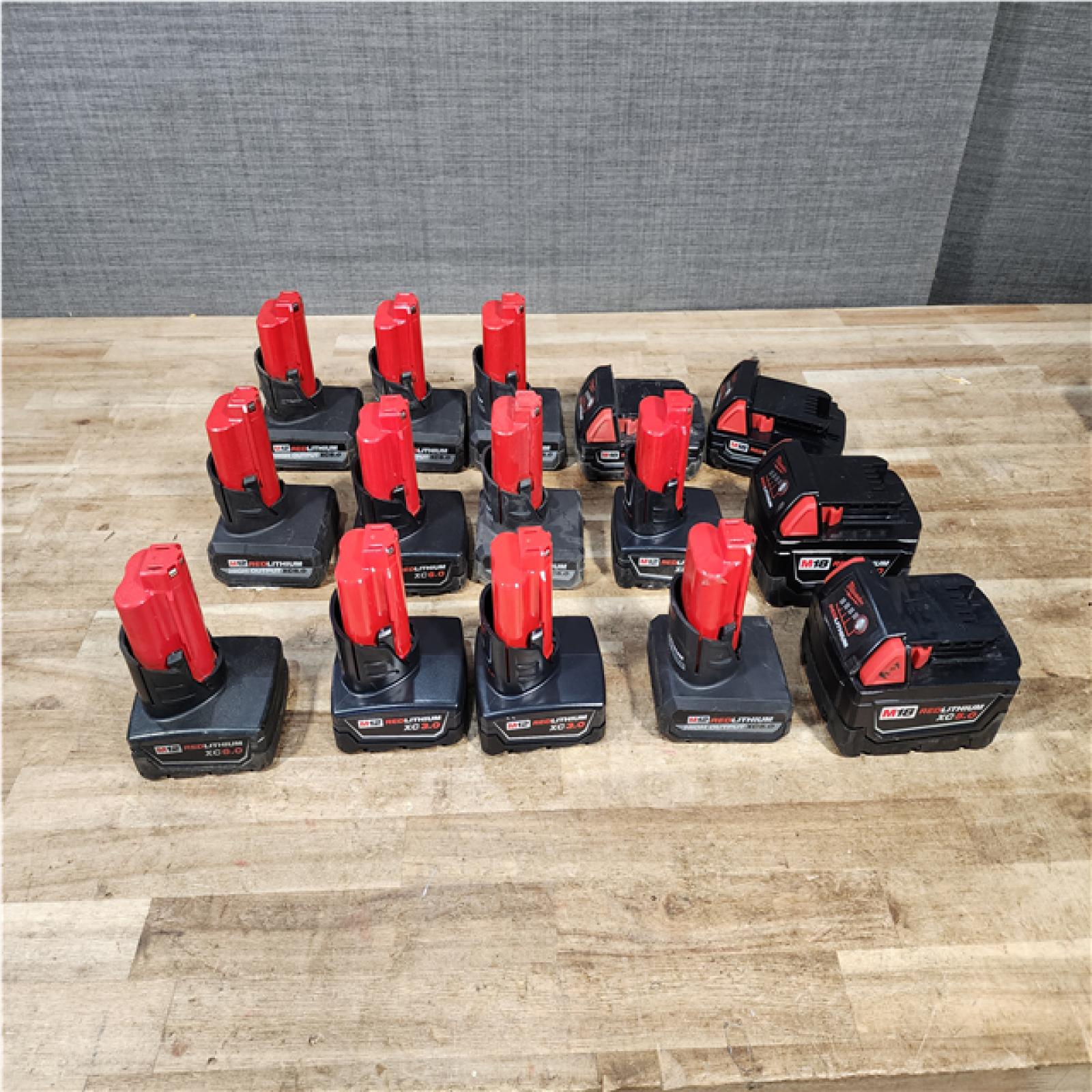 Houston Location Milwaukee Batteries QTY/15