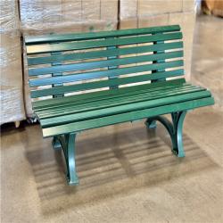 DALLAS LOCATION - NEW! Xpedx FLORIDA PARK BENCH  GREEN PLASTIC RESIN PALLET- (45 UNITS)