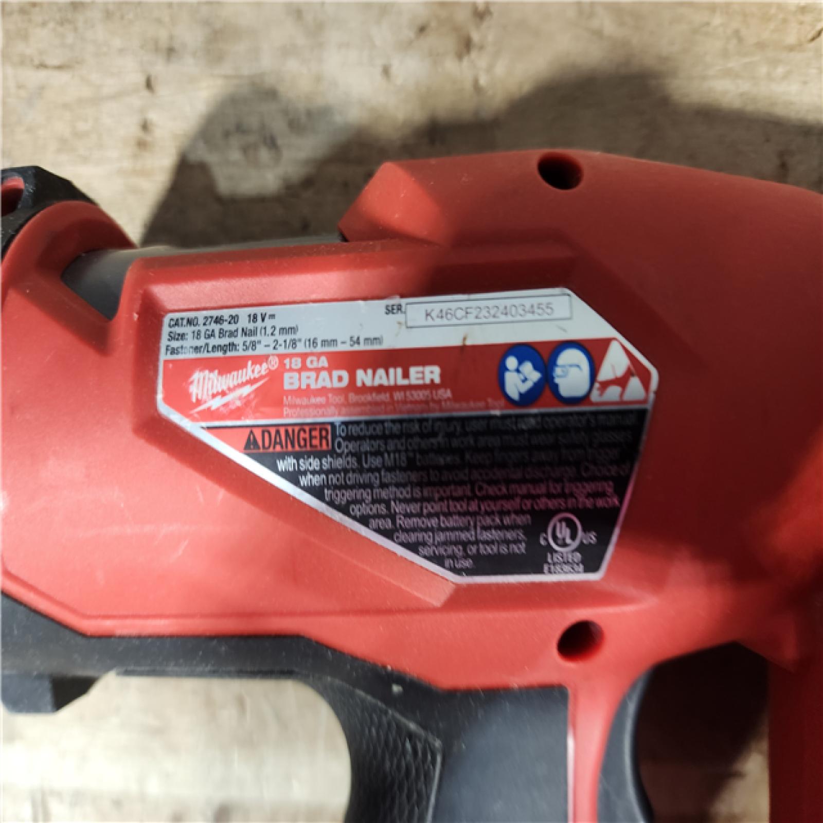 HOUSTON LOCATION - AS - IS Milwaukee FUEL 18-Volt Lithium-Ion Brushless Cordless Gen II 18-Gauge Brad Nailer (Tool-Only)