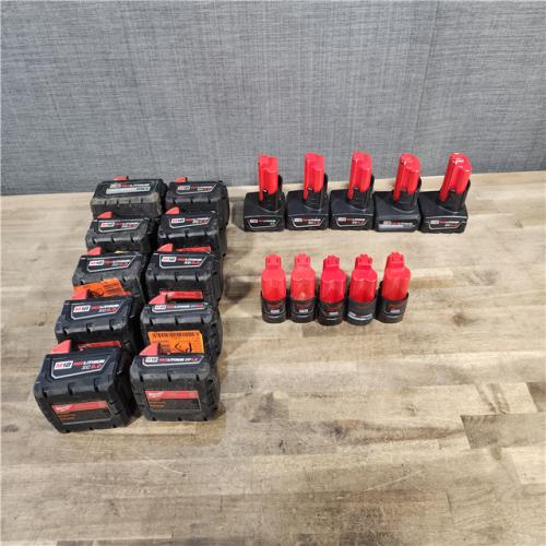 HOUSTON LOCATION - AS-IS MILWAUKEE BATTERY PACK QTY - 20