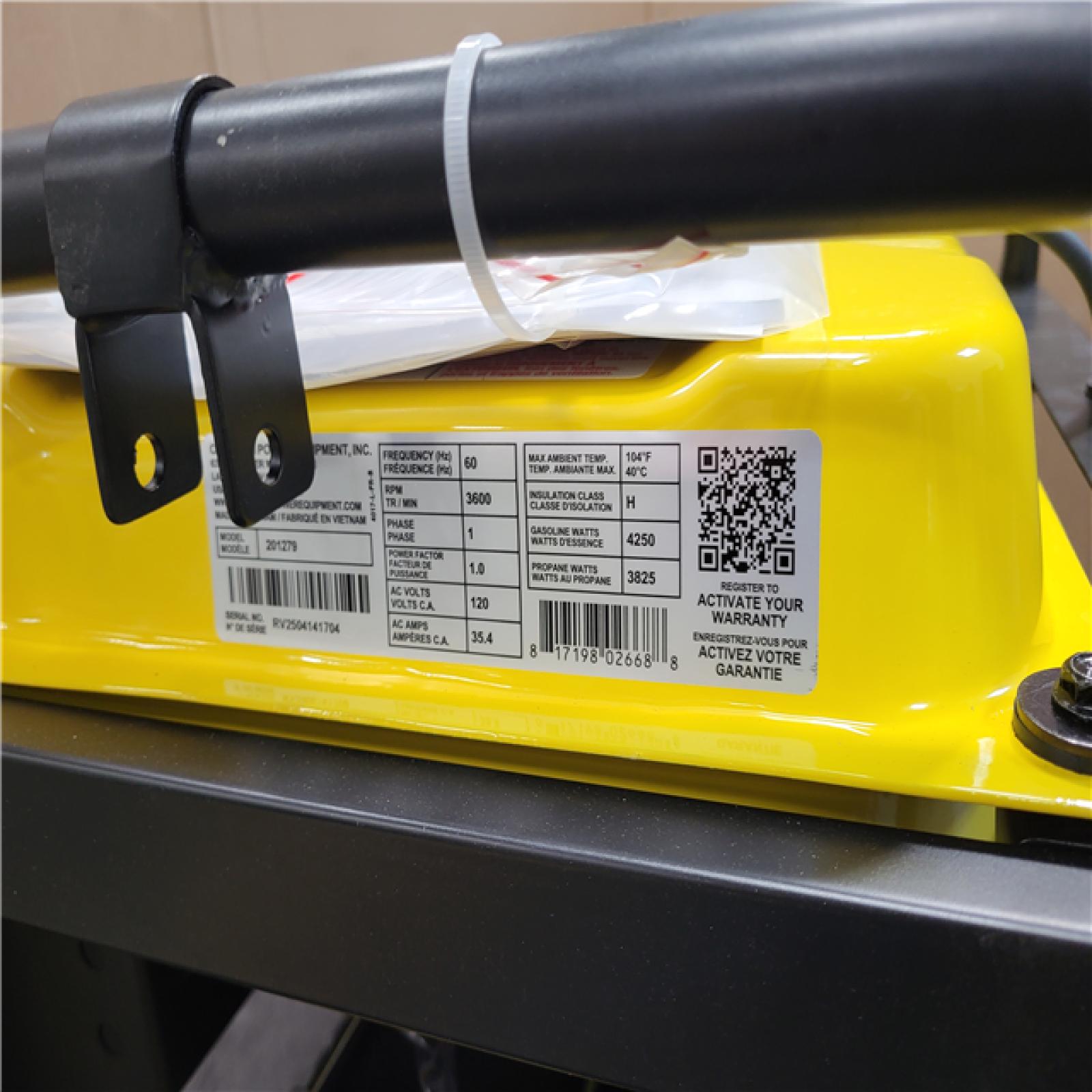 CALIFORNIA AS-IS CHAMPION PORTABLE GENERATOR