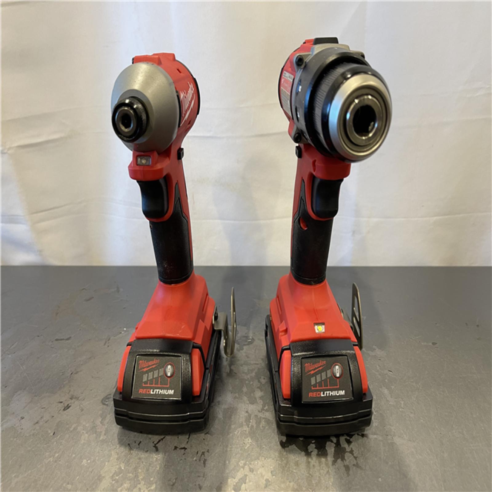 AS-IS - Milwaukee M18 18V Lithium-Ion Brushless Cordless Compact Drill/Impact Combo Kit