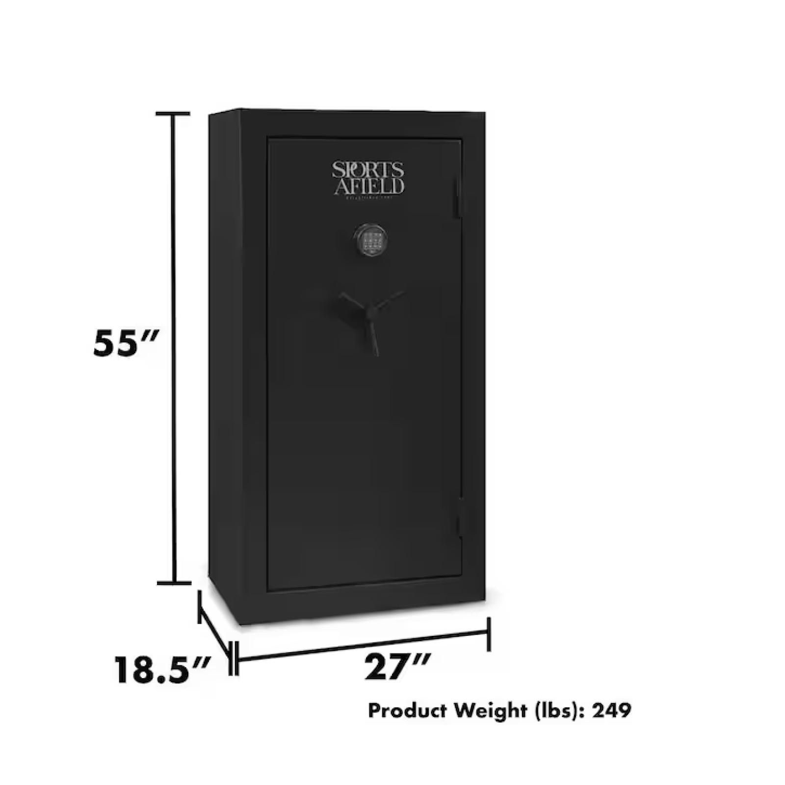 DALLAS LOCATION - Sports Afield 30-Gun Fireproof Electronic Lock Gun Safe  Black