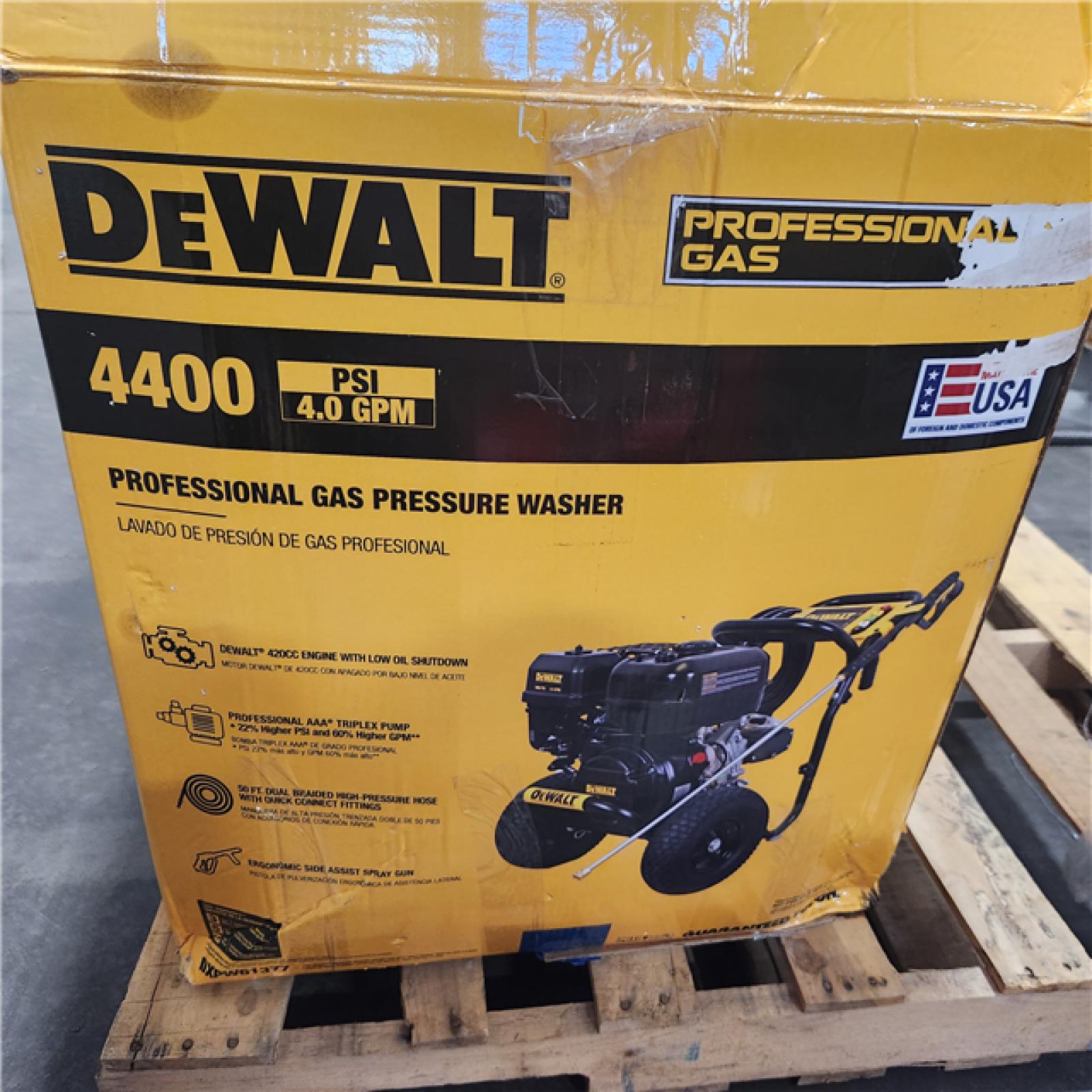 Dallas Location - As-Is Dewalt DXPW61377 4400 PSI 4.0 GPM Gas Pressure Washer