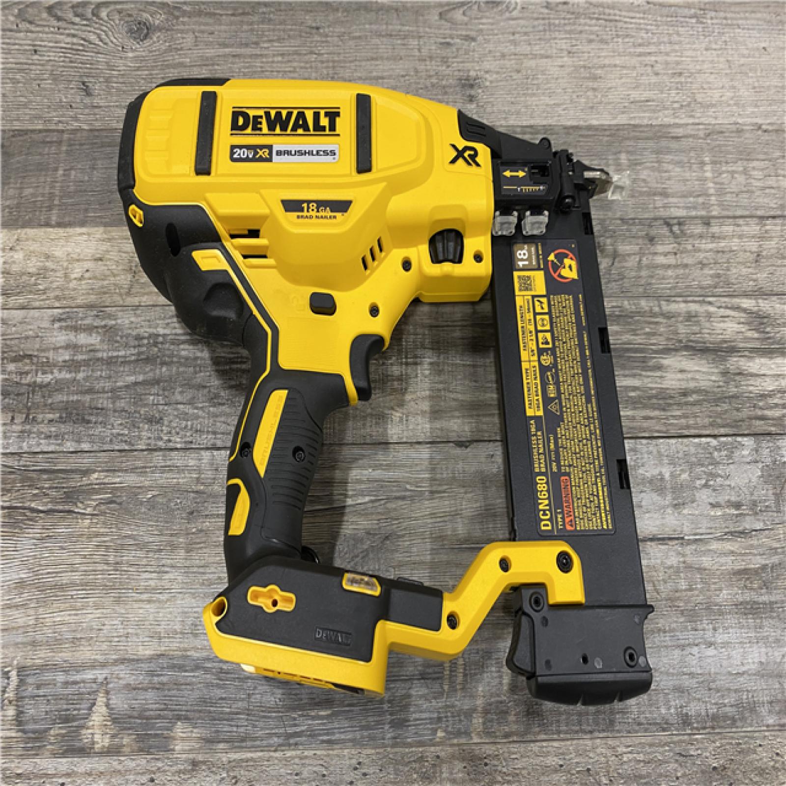 AS-IS DEWALT 20V MAX XR Lithium-Ion Electric Cordless 18-Gauge Brad Nailer (Tool Only)