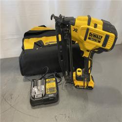 AS-IS - DeWalt 20V MAX XR 16-Gauge Electric Cordless Angled Finishing Nailer Kit