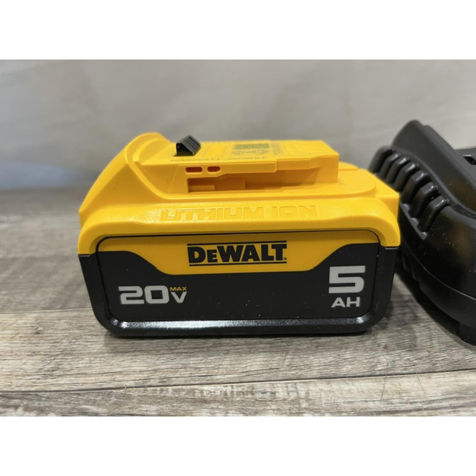 AS-IS DEWALT 20V MAX Lithium-Ion 5.0 Ah Battery and Charger