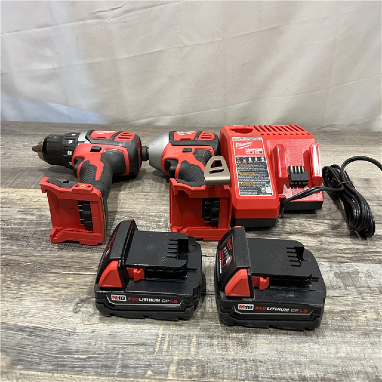 AS-IS Milwaukee 18V Lithium-Ion Cordless Drill Driver/Impact Driver Combo Kit