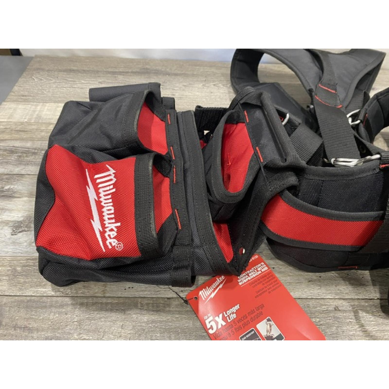 NEW - Milwaukee General Contractor Work Waist Tool Belt with Suspension Rig