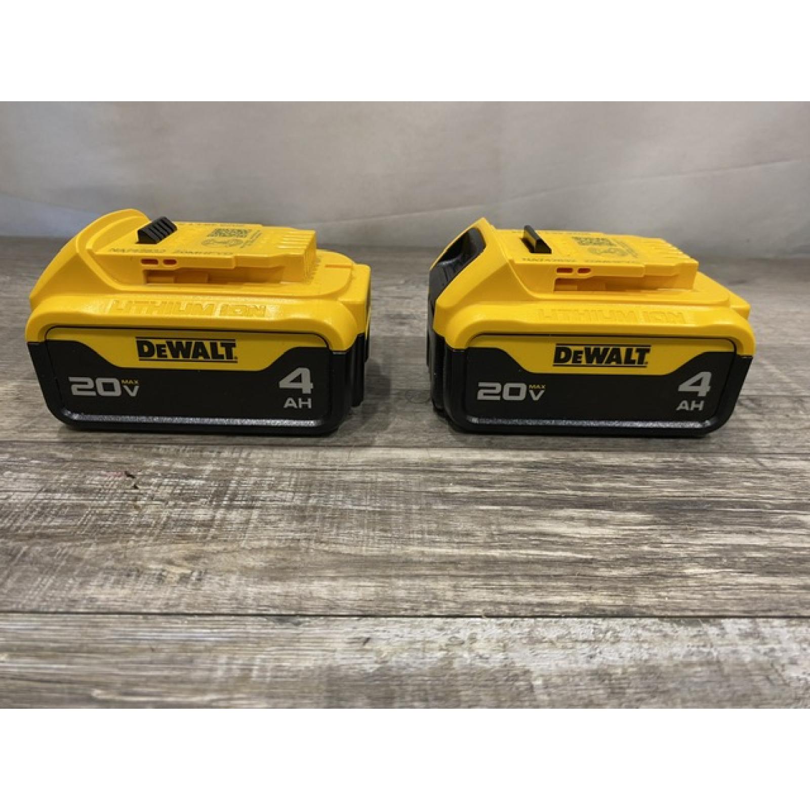 AS-IS DEWALT 20V MAX Premium Lithium-Ion 4.0Ah Battery Pack (2 Pack)