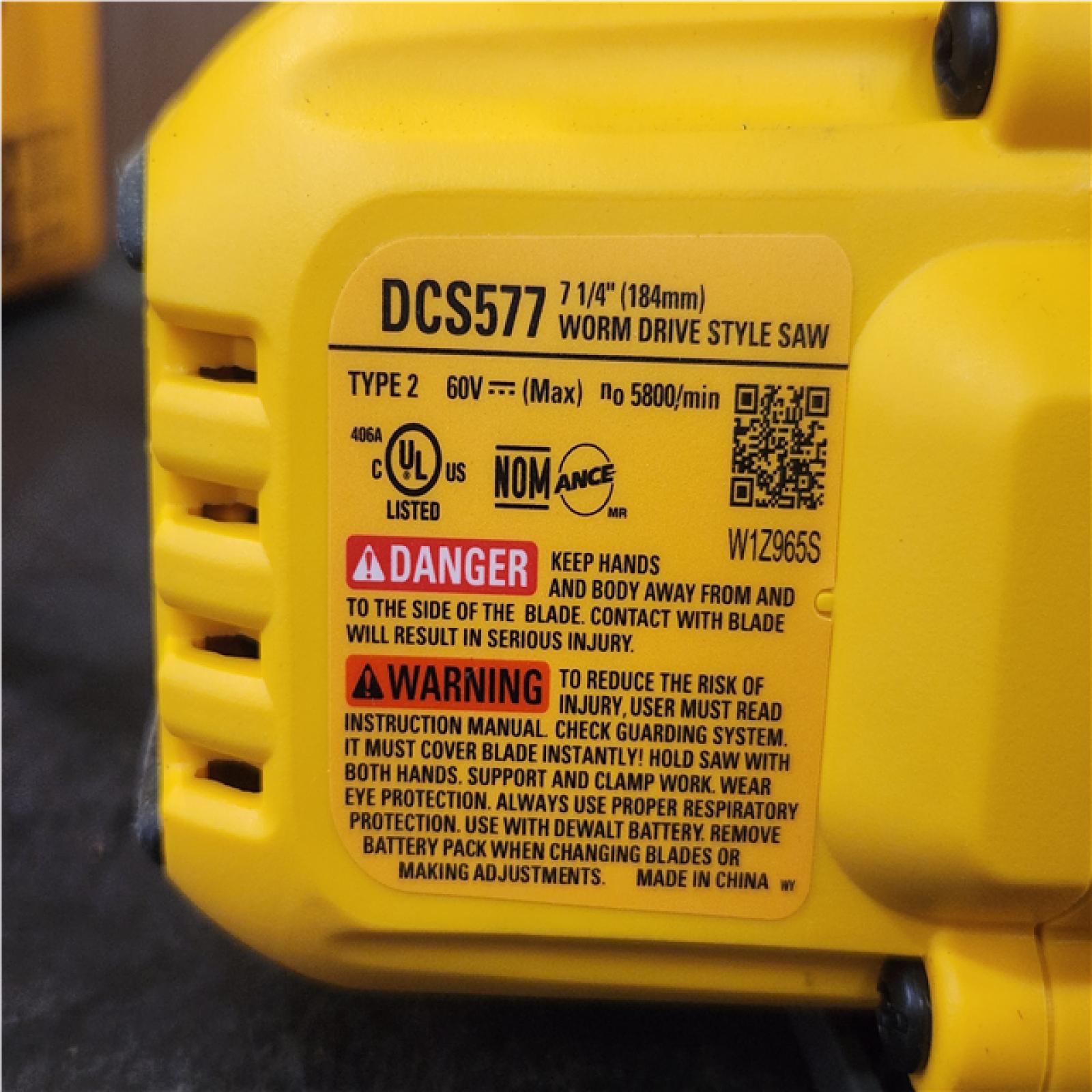 Phoenix LIKE NEW DEWALT FLEXVOLT 60V MAX Cordless Brushless 7-1/4 in. Wormdrive Style Circular Saw (Tool Only)