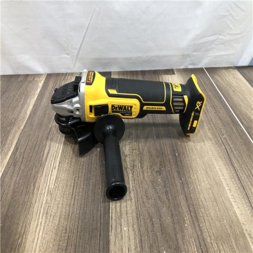 AS-IS DEWALT 20V MAX XR Cordless Brushless 4.5 in. Slide Switch Small Angle Grinder with Kickback Brake (Tool Only)
