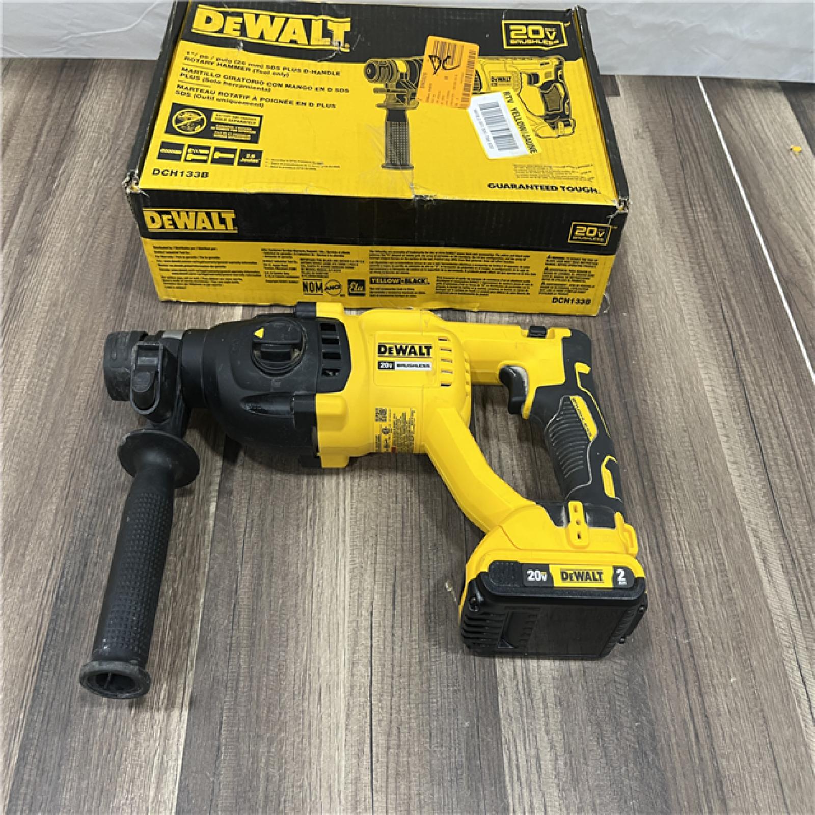 AS-IS DEWALT 20V MAX Cordless Brushless 1 in. SDS Plus D-Handle Concrete and Masonry Rotary Hammer (Tool Only)