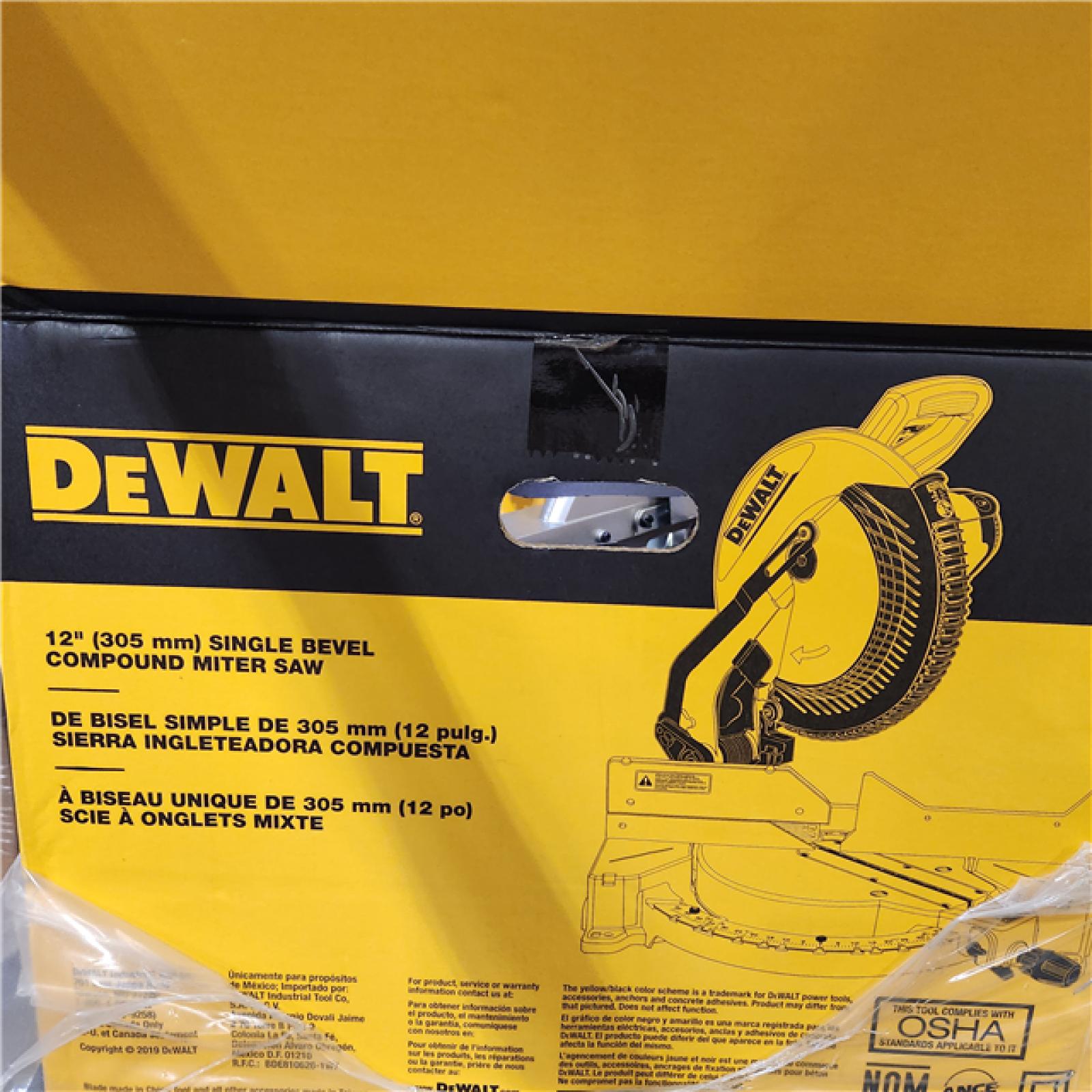 As-Is-  DEWALT 12-in 15-Amp Single Bevel Compound Miter Saw