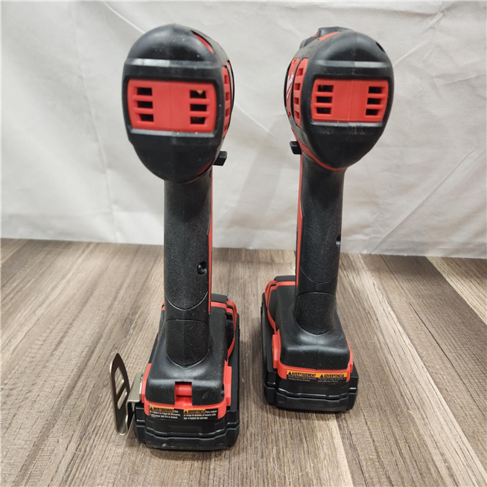 AS-IS- Milwaukee 18V Cordless Brushed 2-Tool Drill/Driver and Impact Driver Kit