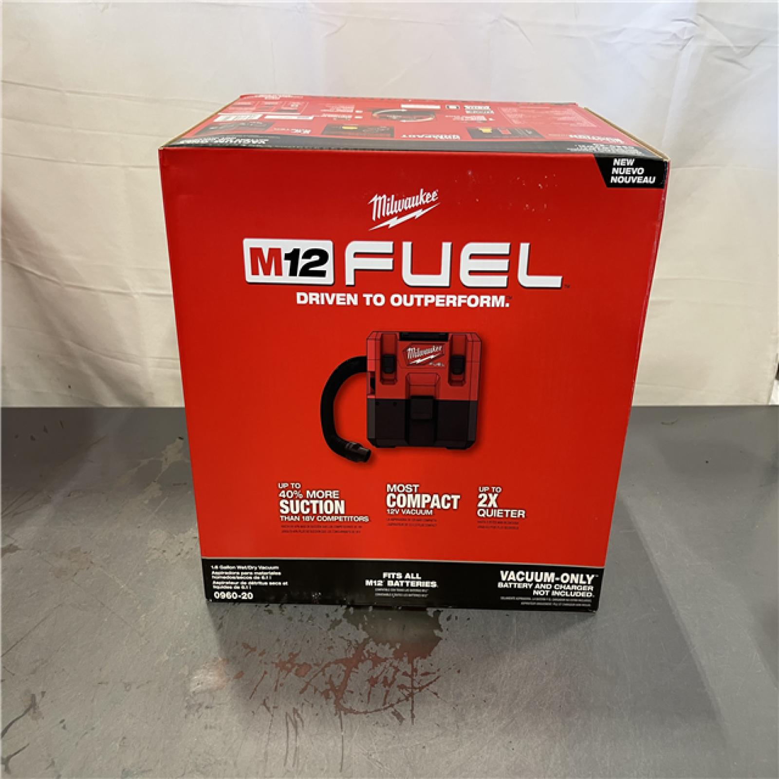 New! - Milwaukee M12 FUEL 12-Volt Lithium-Ion Cordless 1.6 Gal. Wet/Dry Vacuum