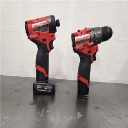 AS-IS- Milwaukee 3497-22 12V Brushless Hammer Drill and Impact Driver Combo Kit