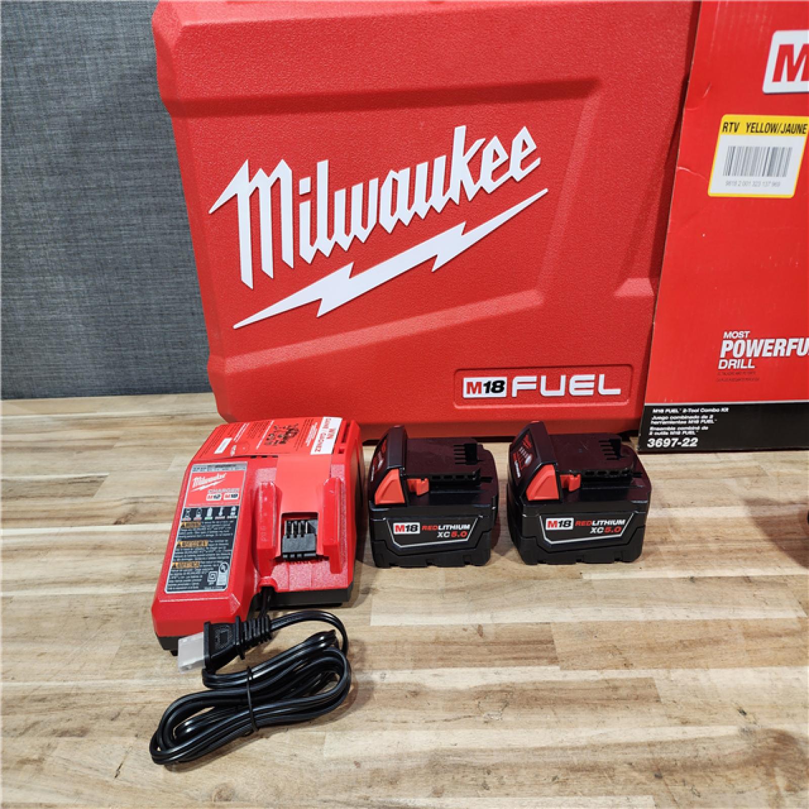 HOUSTON LOCATION - AS-IS Milwaukee FUEL 18V Lithium-Ion Brushless Cordless Hammer Drill and Impact Driver Combo Kit