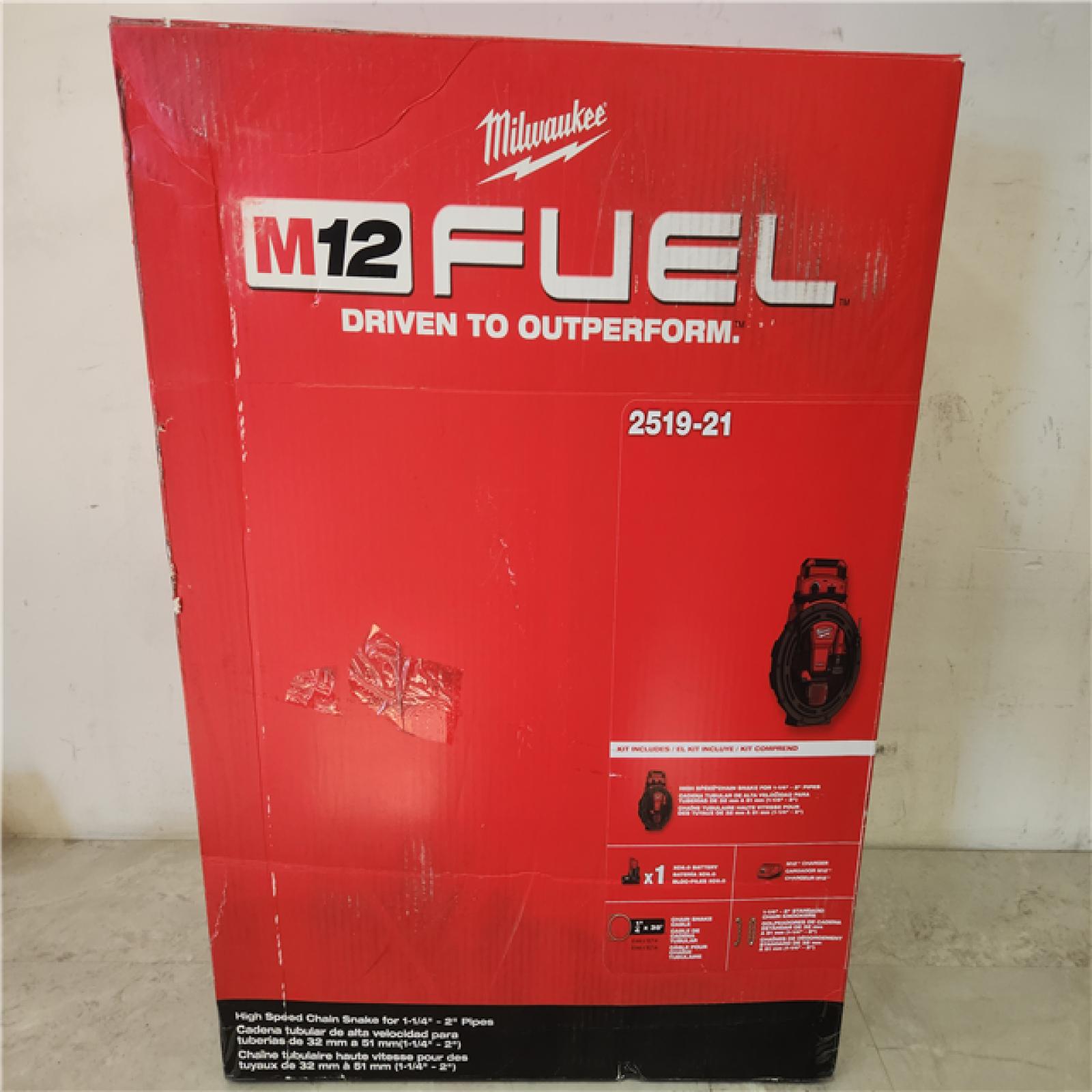 Phoenix NEW Milwaukee M12 FUEL High Speed Chain Snake for 1-1/4 in.-2 in. Pipes