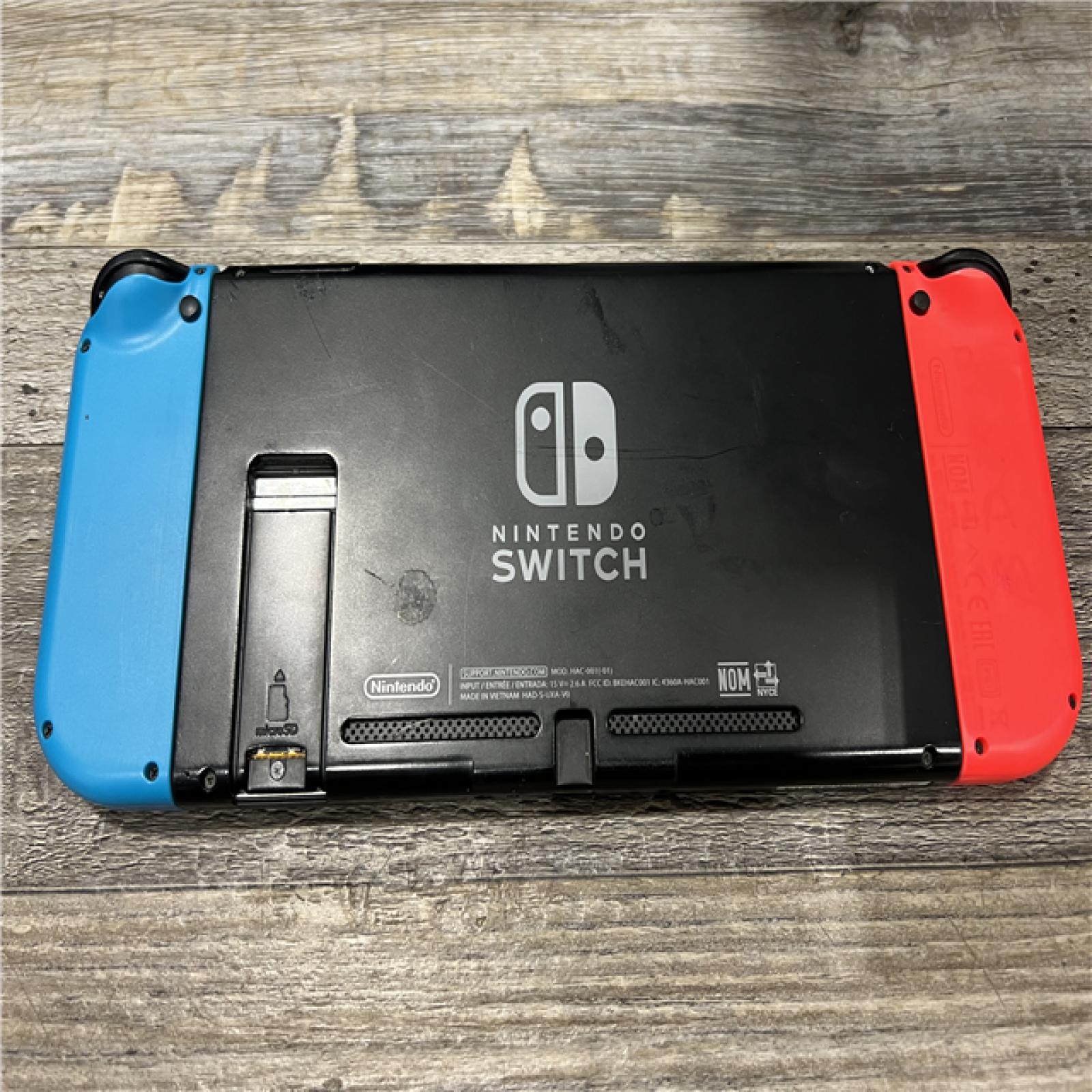AS-IS Nintendo Switch with Neon Blue and Neon Red Joy-Con