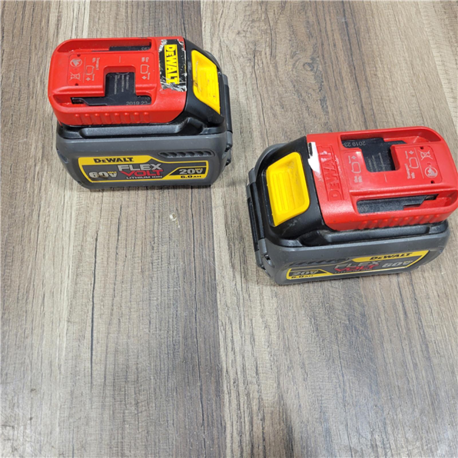 AS-IS  DEWALT FLEXVOLT 20V/60V MAX Lithium-Ion 6.0Ah Battery Pack (2 Pack)