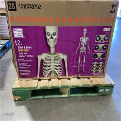 DALLAS LOCATION - Home Accents Holiday 12 ft. Grave & Bones Giant-Sized Skelly with LifeEyes™ LCD Eyes H5