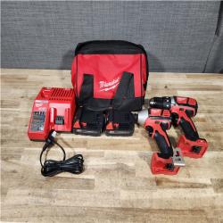 HOUSTON LOCATION - AS - IS Milwaukee 18V Lithium-Ion Cordless Drill Driver/Impact Driver Combo Kit