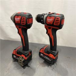 AS-IS - Milwaukee M18 18V Lithium-Ion Cordless Drill Driver/Impact Driver Combo Kit