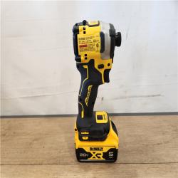 AS-IS- DEWALT ATOMIC 20V MAX Lithium-Ion Cordless 1/4 in. Brushless Impact Driver Kit  5 Ah Battery  Charger  and Bag