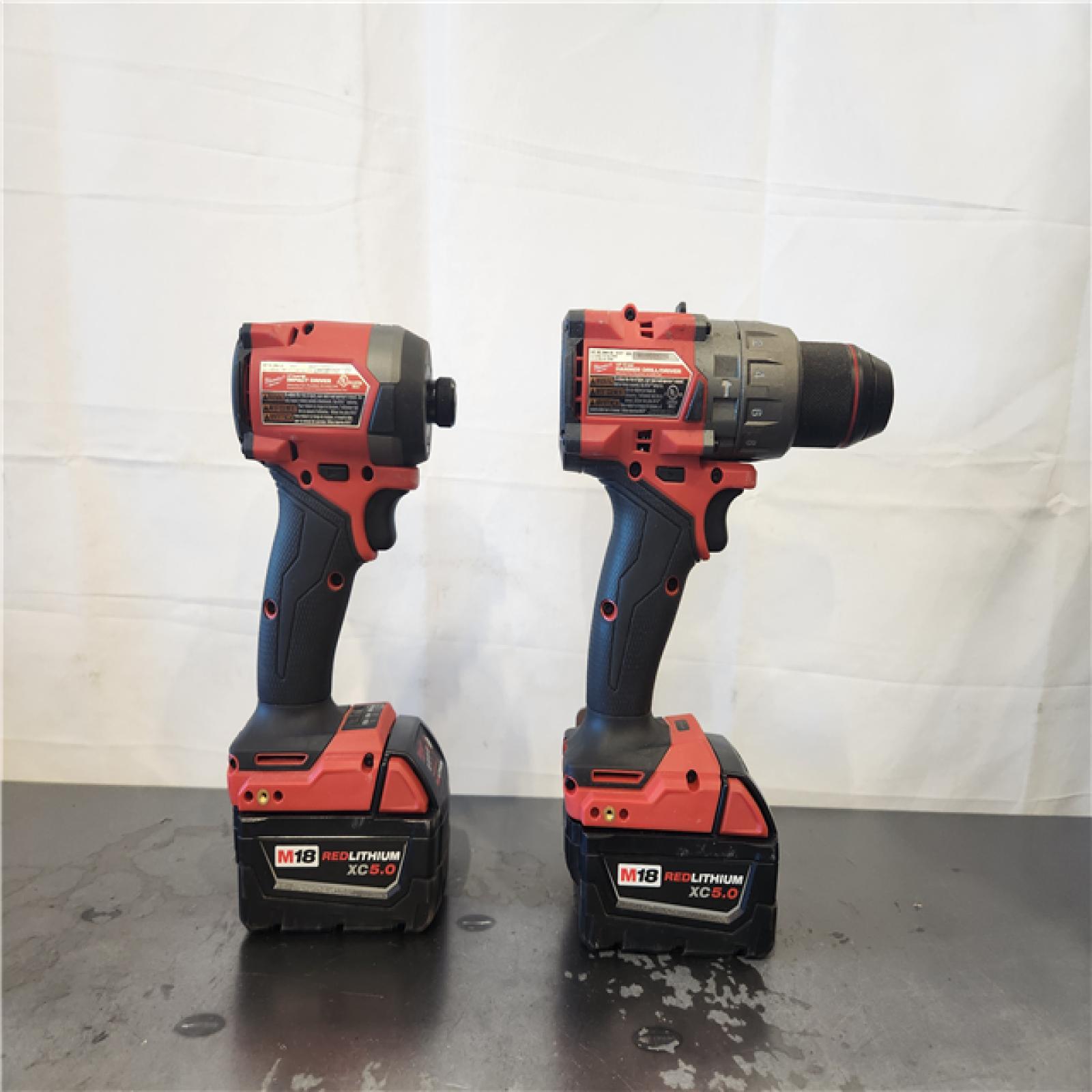 AS-IS- Milwaukee FUEL 18V Lithium-Ion Brushless Cordless Hammer Drill and Impact Driver Combo Kit