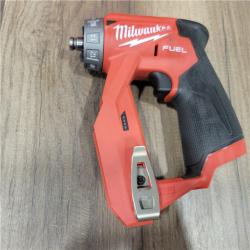 AS-IS Milwaukee M12 FUEL 12V Lithium-Ion Brushless Cordless 4-in-1 Installation 3/8 in. Drill Driver Kit with 4-Tool Heads
