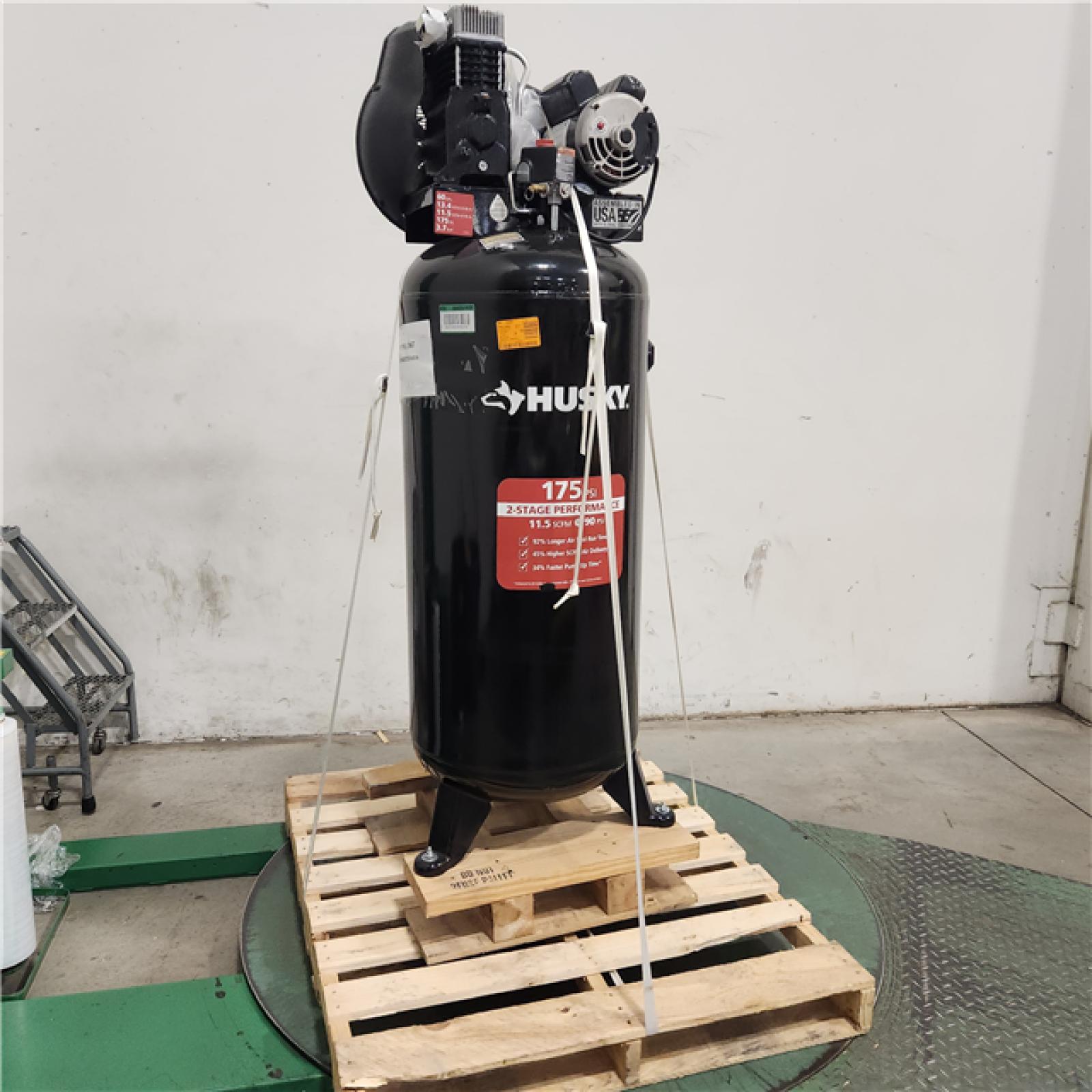 Dallas Location - As-Is Husky 60 Gal. 3.7 HP 1-Phase 175 PSI  Electric Air Compressor