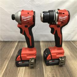 AS-IS Milwaukee 18V Lithium-Ion Brushless Cordless Compact Drill/Impact Combo Kit