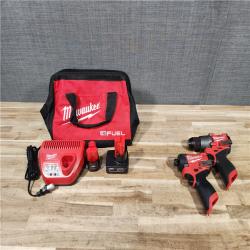 HOUSTON LOCATION - AS-IS (APPEARS LIKE NEW) Milwaukee FUEL 12-Volt Lithium-Ion Brushless Cordless Hammer Drill and Impact Driver Combo Kit