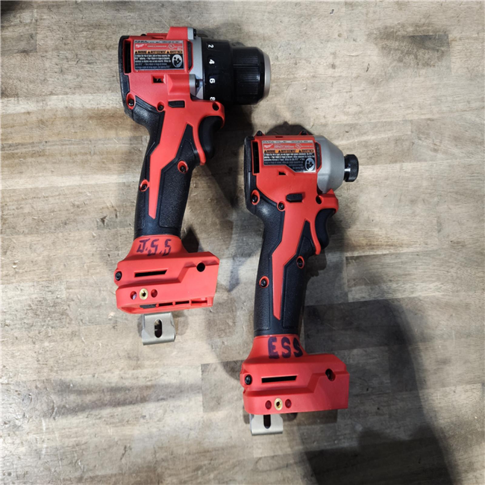 HOUSTON LOCATION - AS-IS Milwaukee M18 18V Lithium-Ion Brushless Cordless Compact Drill/Impact Combo Kit (2-Tool) W/(2) 2.0 Ah Batteries, Charger & Bag