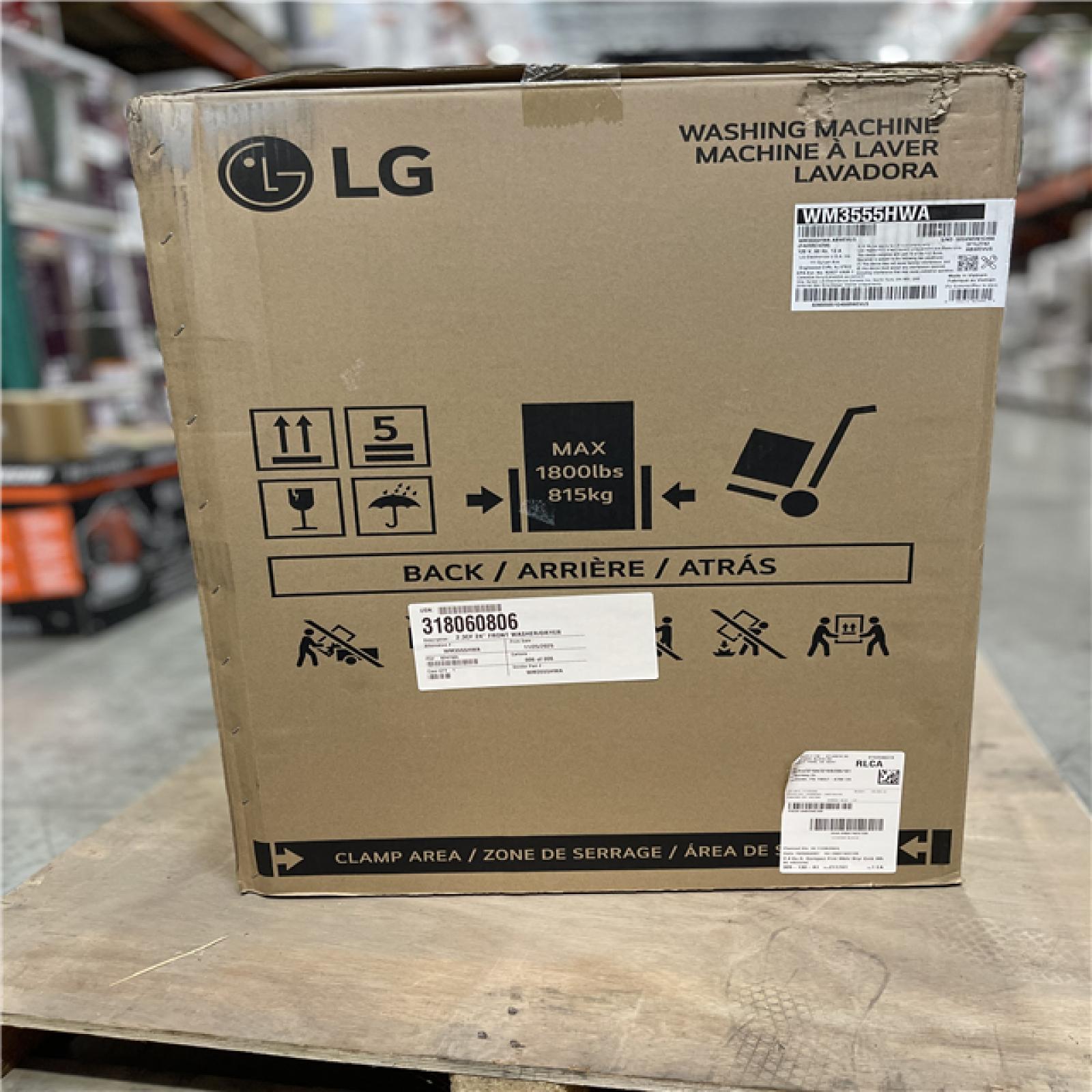 DALLAS LOCATION- LG 24 in. W 2.4 cu. ft. SMART All-in-One Compact Front Load Washer & Ventless Dryer Combo