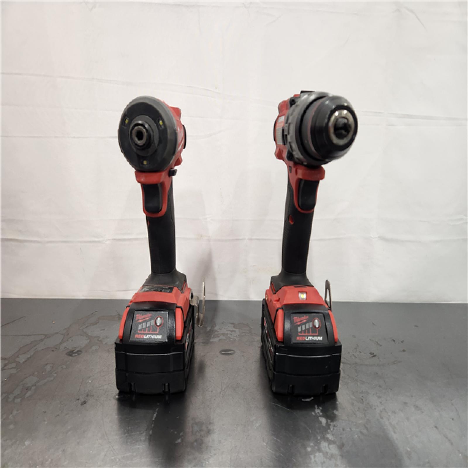 AS-IS- Milwaukee FUEL 18V Lithium-Ion Brushless Cordless Hammer Drill and Impact Driver Combo Kit