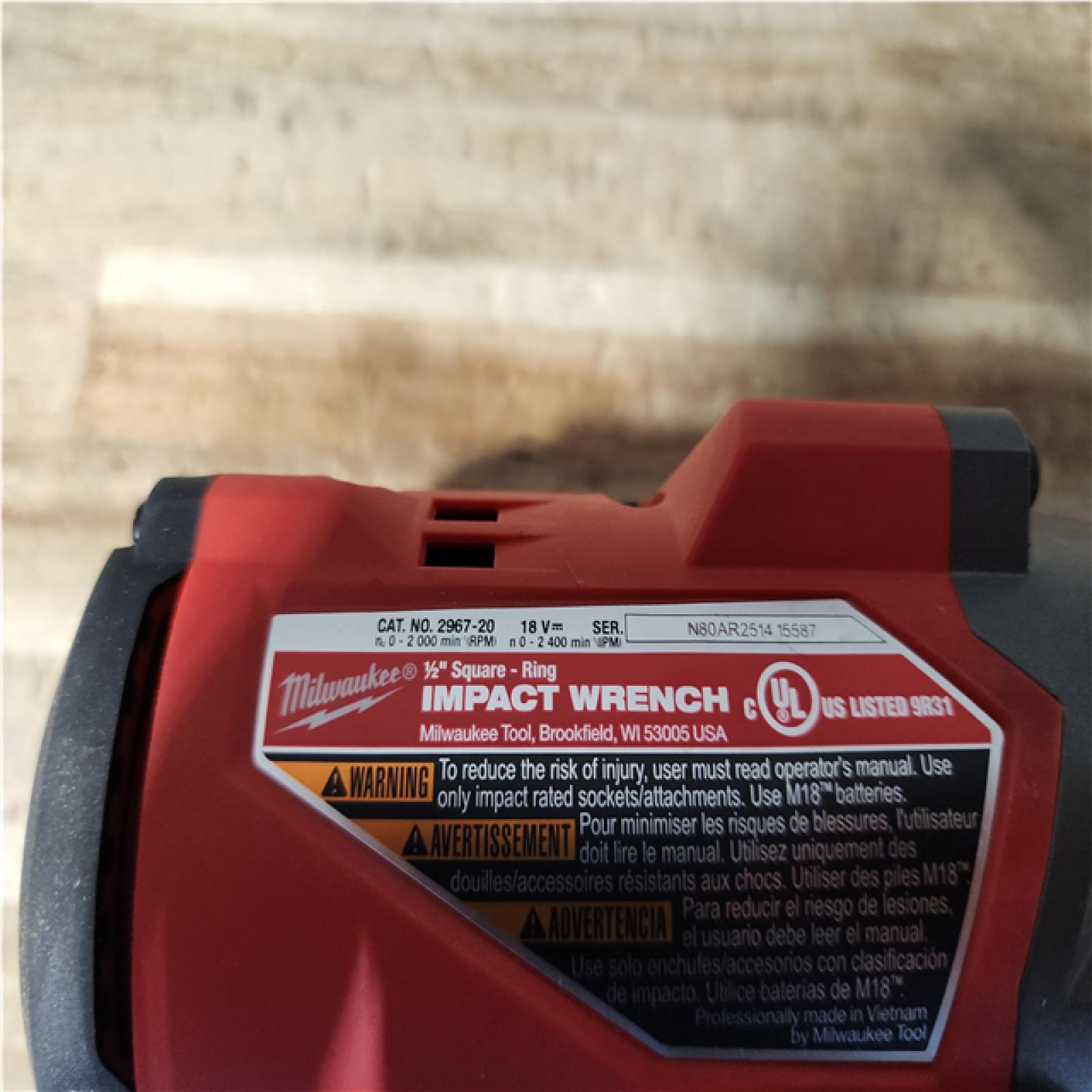 Houston Location AS-IS Milwaukee FUEL 18V Lithium-Ion Brushless Cordless 1/2 in. Impact Wrench with Friction Ring (Tool-Only)