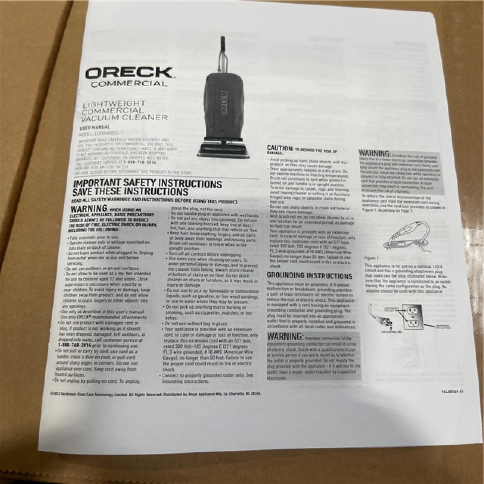 ORECK COMMERCIAL VACUUMS NEW IN BOX (21 units)