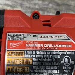 AS-IS Milwaukee FUEL 18V Lithium-Ion Brushless Cordless 1/2 in. Hammer Drill Driver Kit