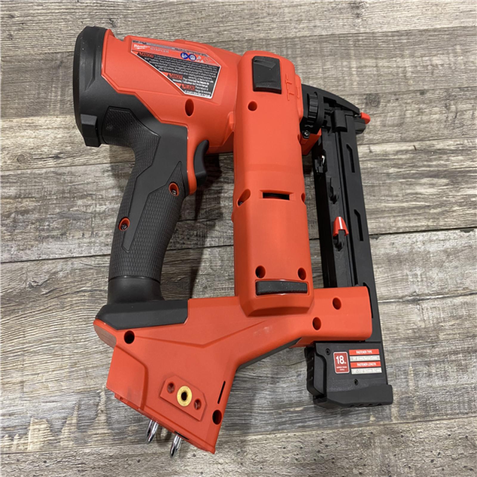 AS-IS Milwaukee FUEL 18-Volt Lithium-Ion Brushless Cordless 18-Gauge 1/4 in. Narrow Crown Stapler (Tool-Only)