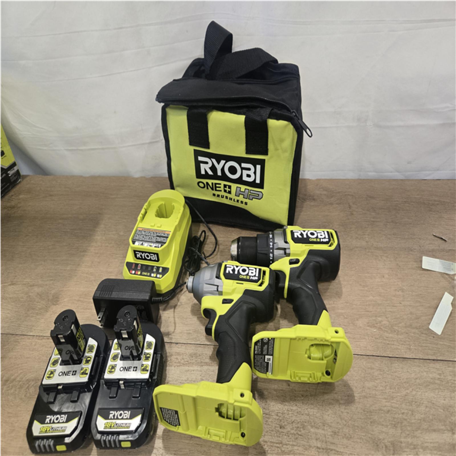 AS-IS RYOBI ONE+ HP 18V Brushless Cordless 2-Tool Combo Kit