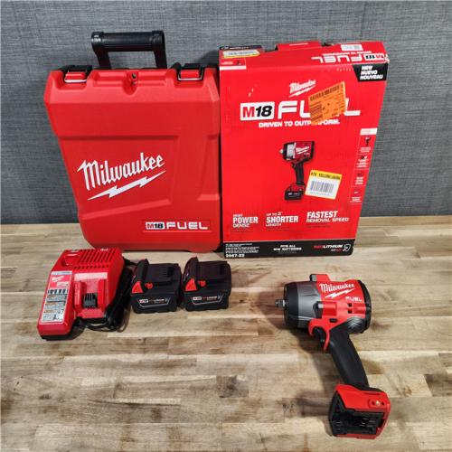 HOUSTON LOCATION - AS-IS (APPEARS LIKE NEW) Milwaukee M18 FUEL 1/2 in. Cordless Brushless High Torque Impact Wrench Kit (Battery & Charger)