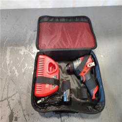 AS-IS- Milwaukee M12 FUEL 12-Volt Lithium-Ion Brushless Cordless 1/2 in. Hammer Drill Kit with 1 Compact 2.0Ah Battery Pack and 1 Charger