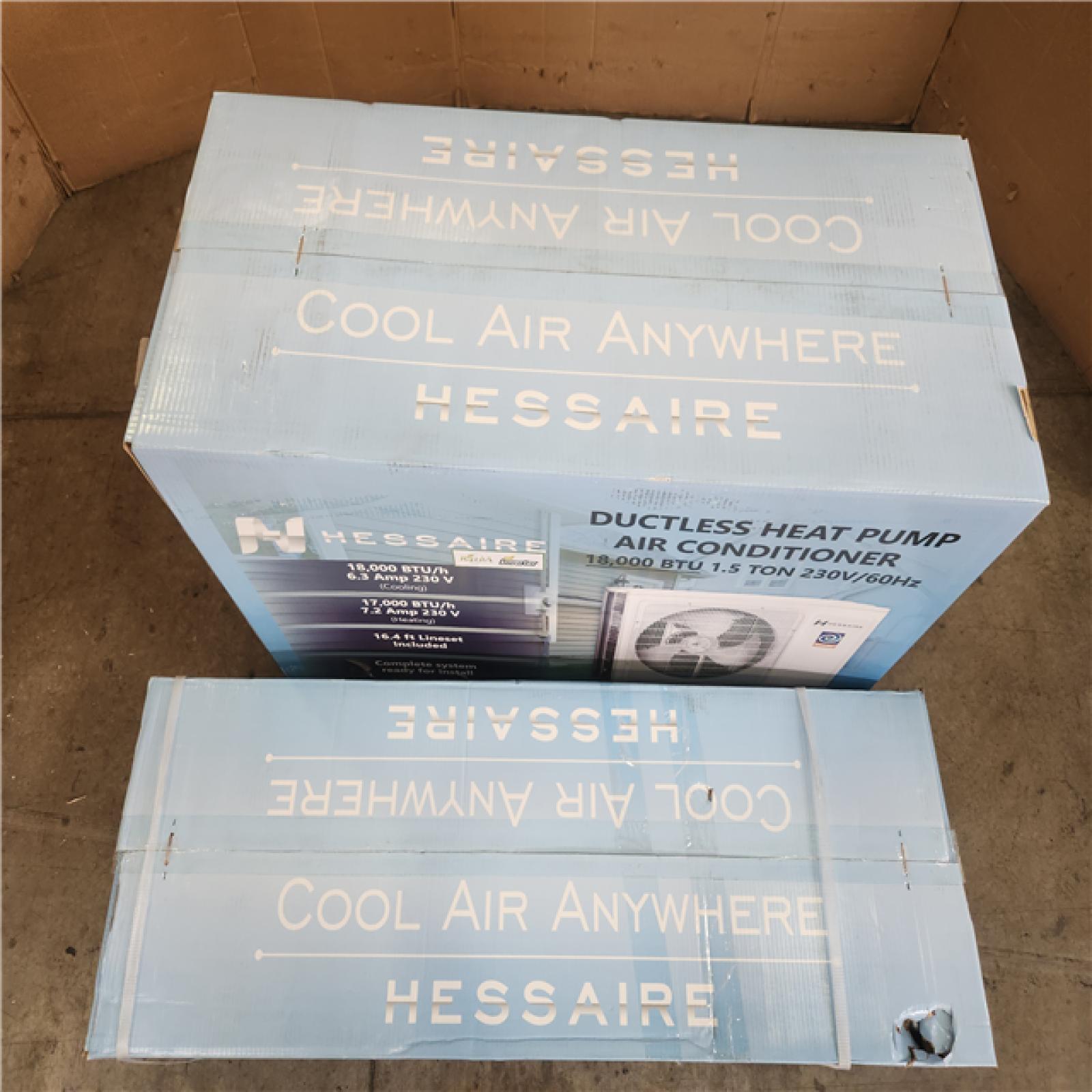 Phoenix NEW Hessaire DIY 21 SEER2 18 000 BTU WiFi 1.5-Ton Ductless Mini Split Air Conditioner  Heat Pump  Variable Speed Inverter-208V/230V