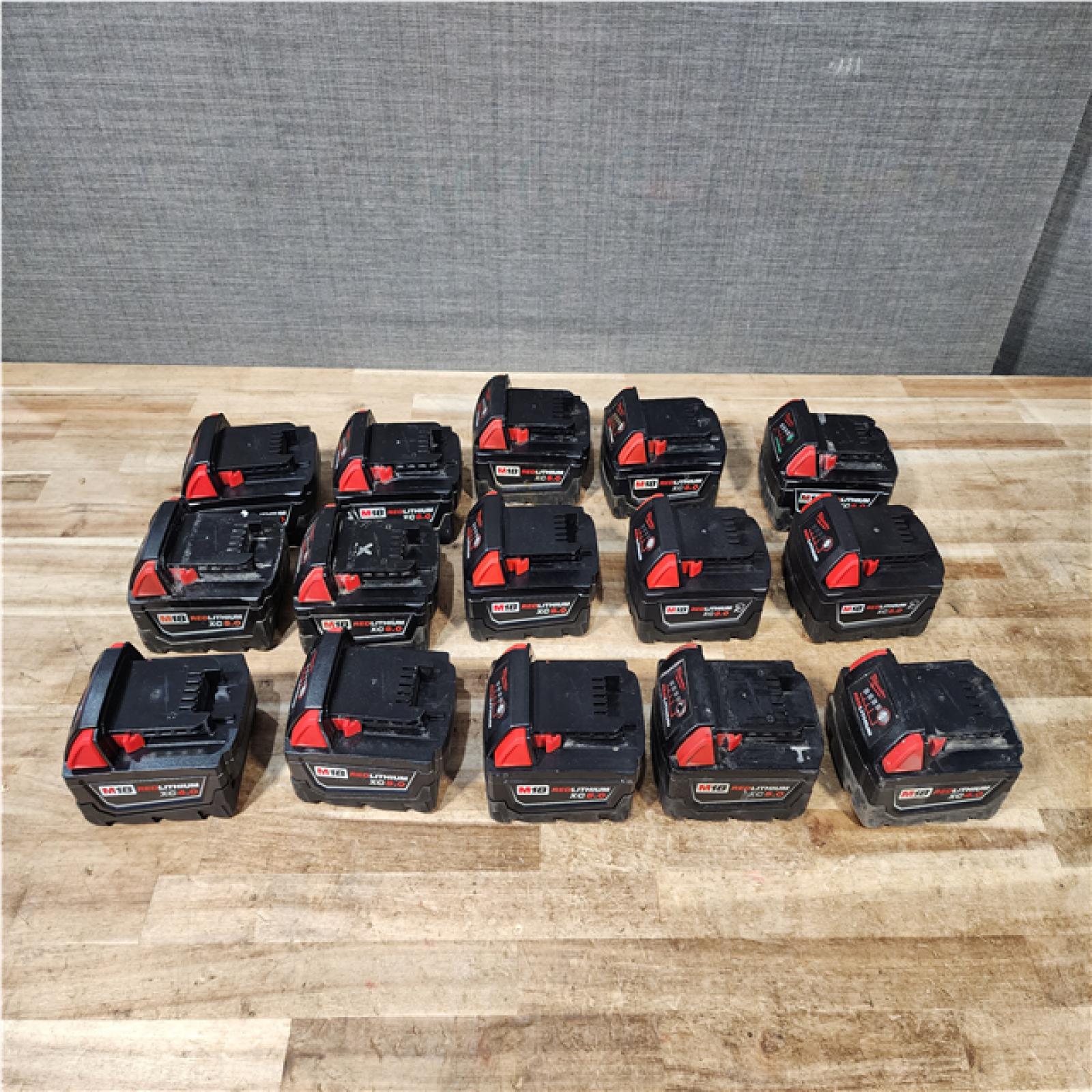 Houston Location Milwaukee Batteries QTY/15