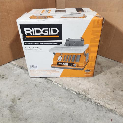 Houston location- AS-IS RIDGID 5 Amp Corded Oscillating Edge Belt/Spindle Sander - Appears IN LIKE NEW Condition