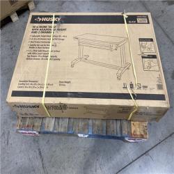 DALLAS LOCATION - Husky Tool Storage 46 in. W Black Adjustable Height Worktable with 2-Drawers